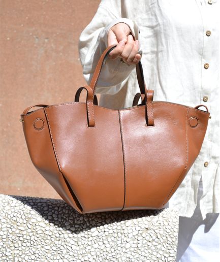 Bolso shoppers de piel Rocio