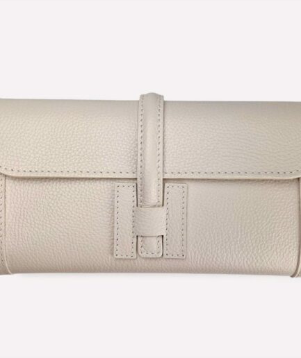 Bolso de mano en cuero color beige Hellen