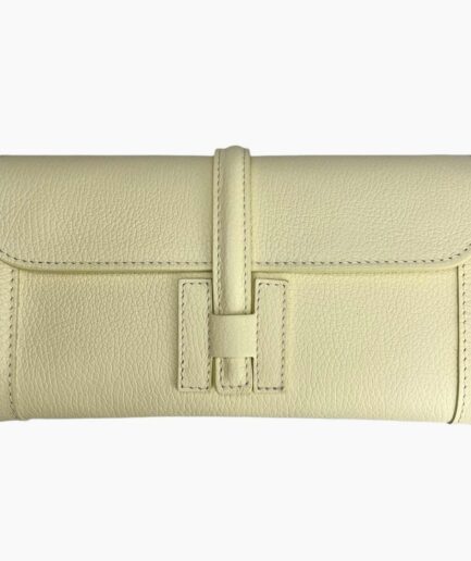 Bolso de mano en cuero color amarillo claro Hellen