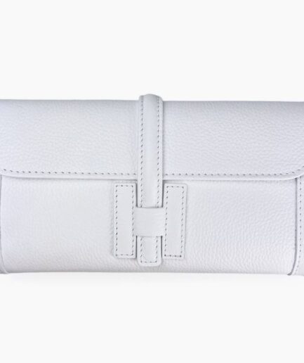 Bolso de mano en cuero color blanco Hellen