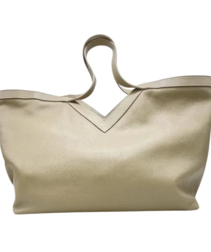 Bolso de hombro en piel taupe Monica