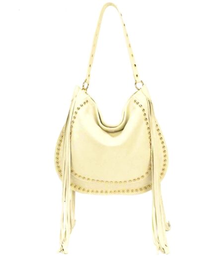 Bolso vainilla western en piel auténtica Marcela