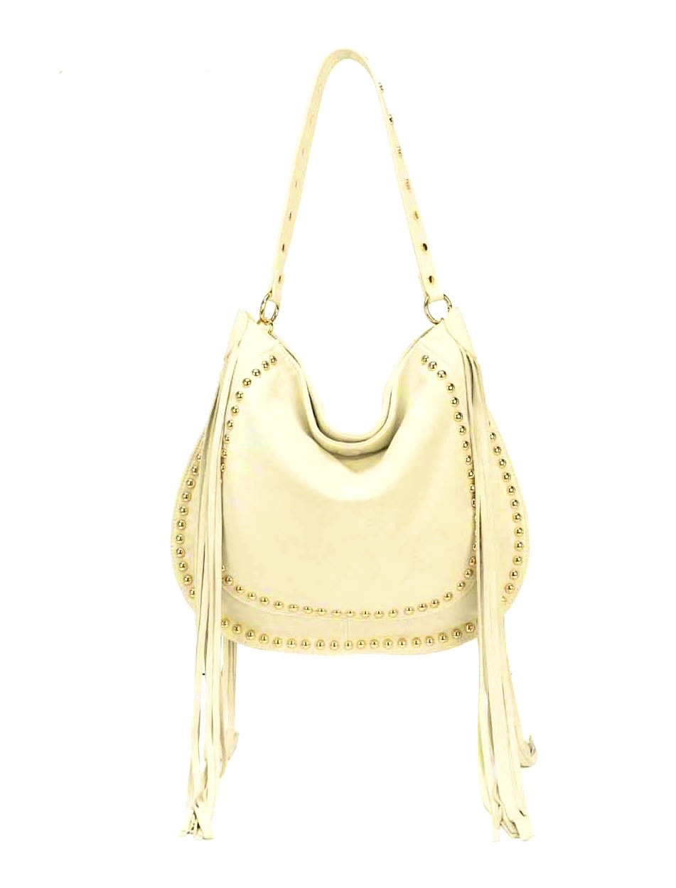 Bolso vainilla western en piel auténtica Marcela