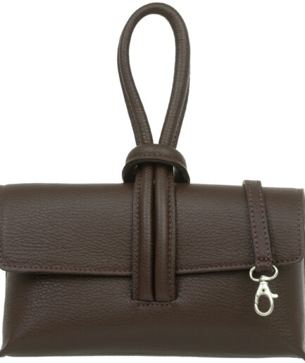 Bolso de piel tipo baguette Molly – Elegante y compacto con bandolera marrón