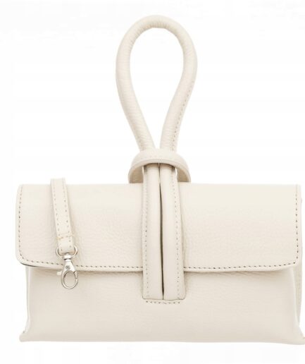 Bolso de piel tipo baguette Molly – Elegante y compacto con bandolera beige