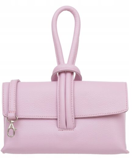 Bolso de piel tipo baguette Molly – Elegante y compacto con bandolera rosa chicle
