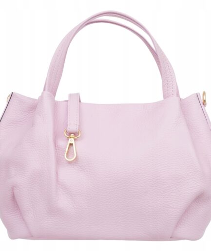 Bolso de cuero rosa chicle mediano para mujer Ashley