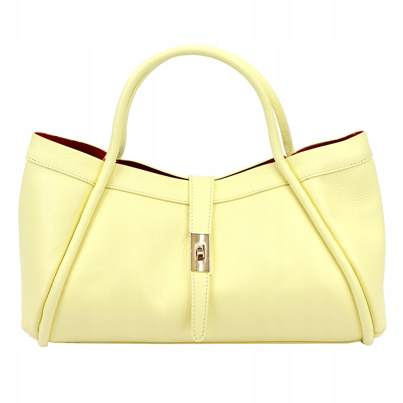 Bolso de hombro de cuero vainilla Regina