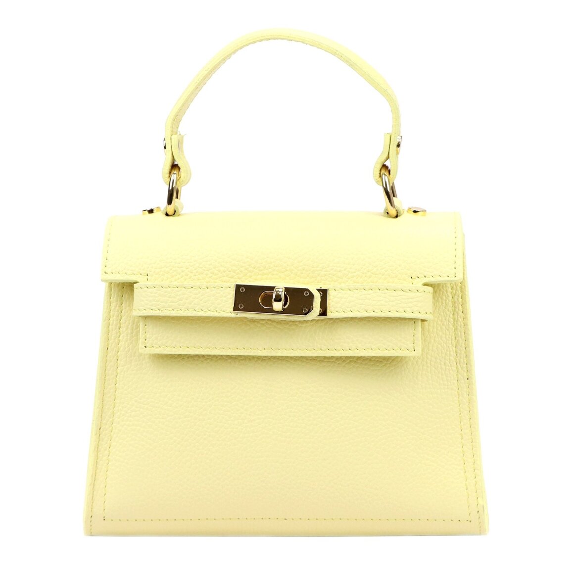 Bolso amarillo de piel genuina Luciana