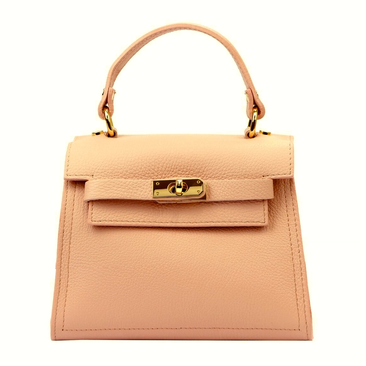 Bolso camel de piel genuina Luciana