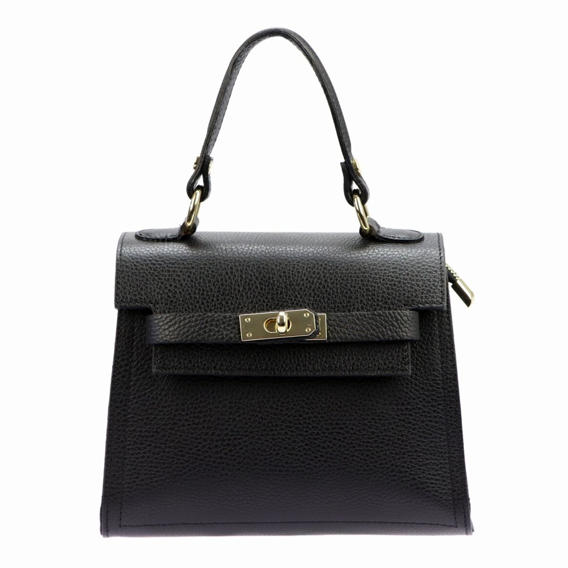 Bolso negro de piel genuina Luciana