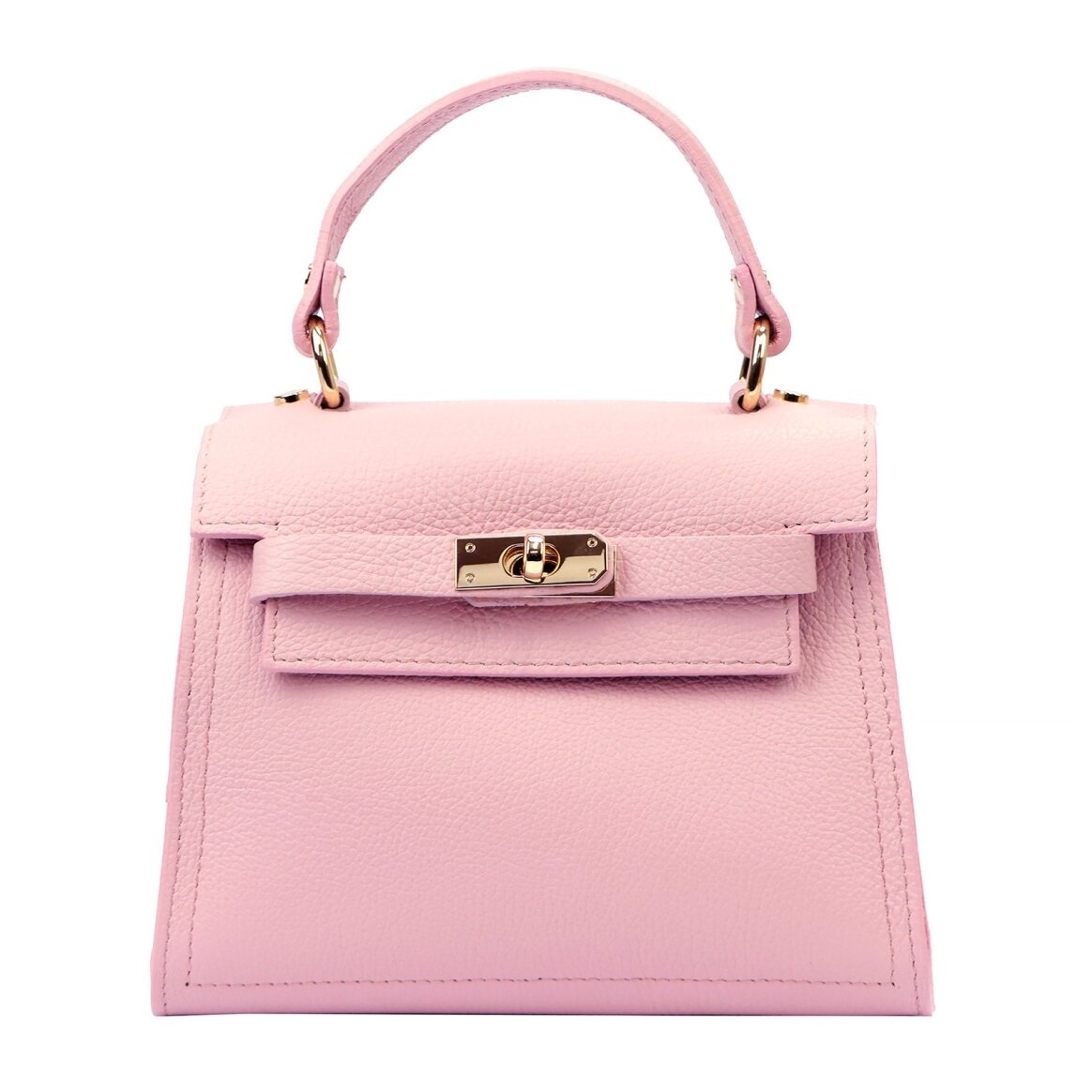 Bolso rosa de piel genuina Luciana