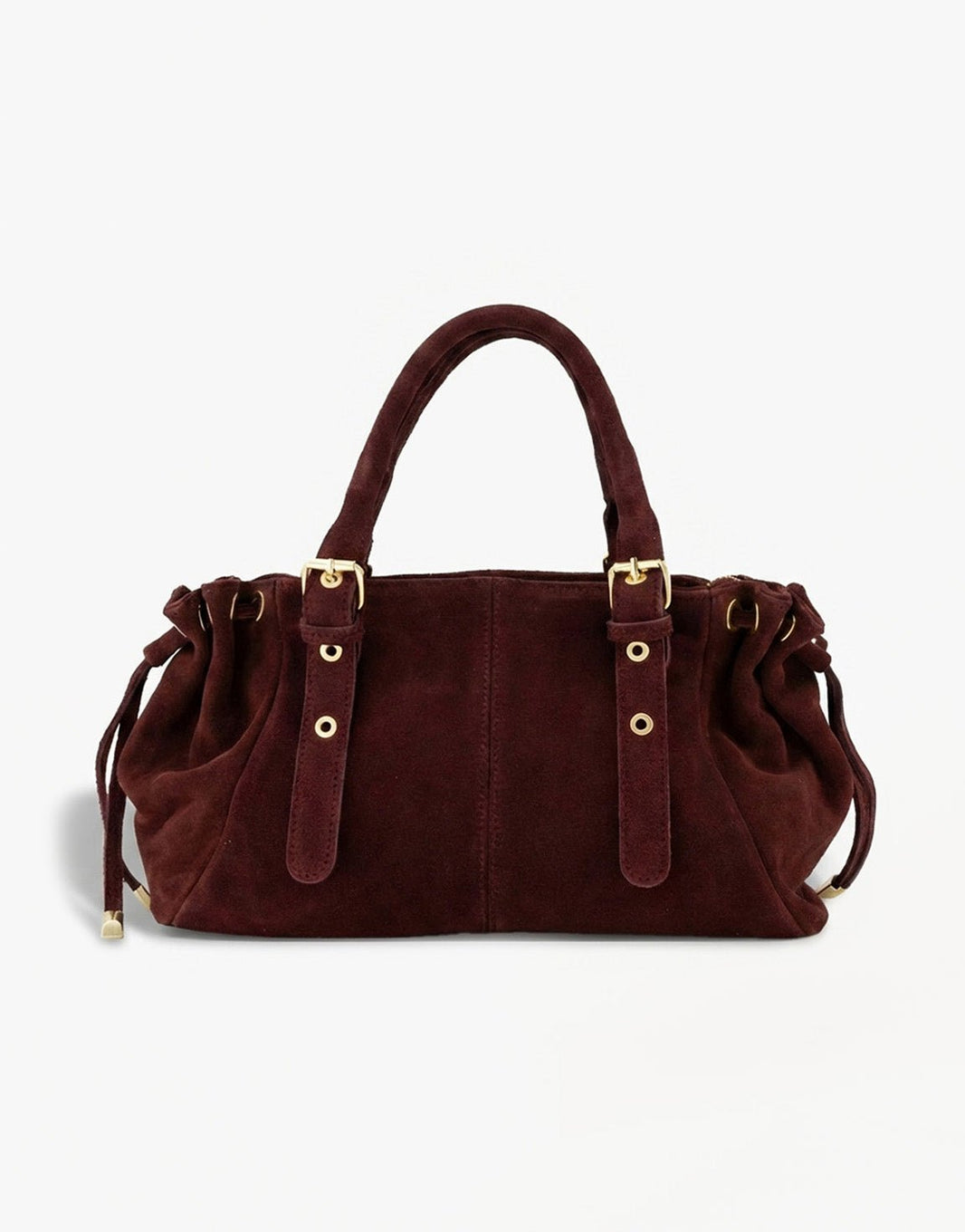 bolso tote de ante burdeos Brooklyn